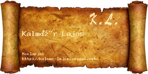 Kalmár Lajos névjegykártya