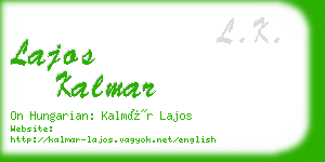 lajos kalmar business card